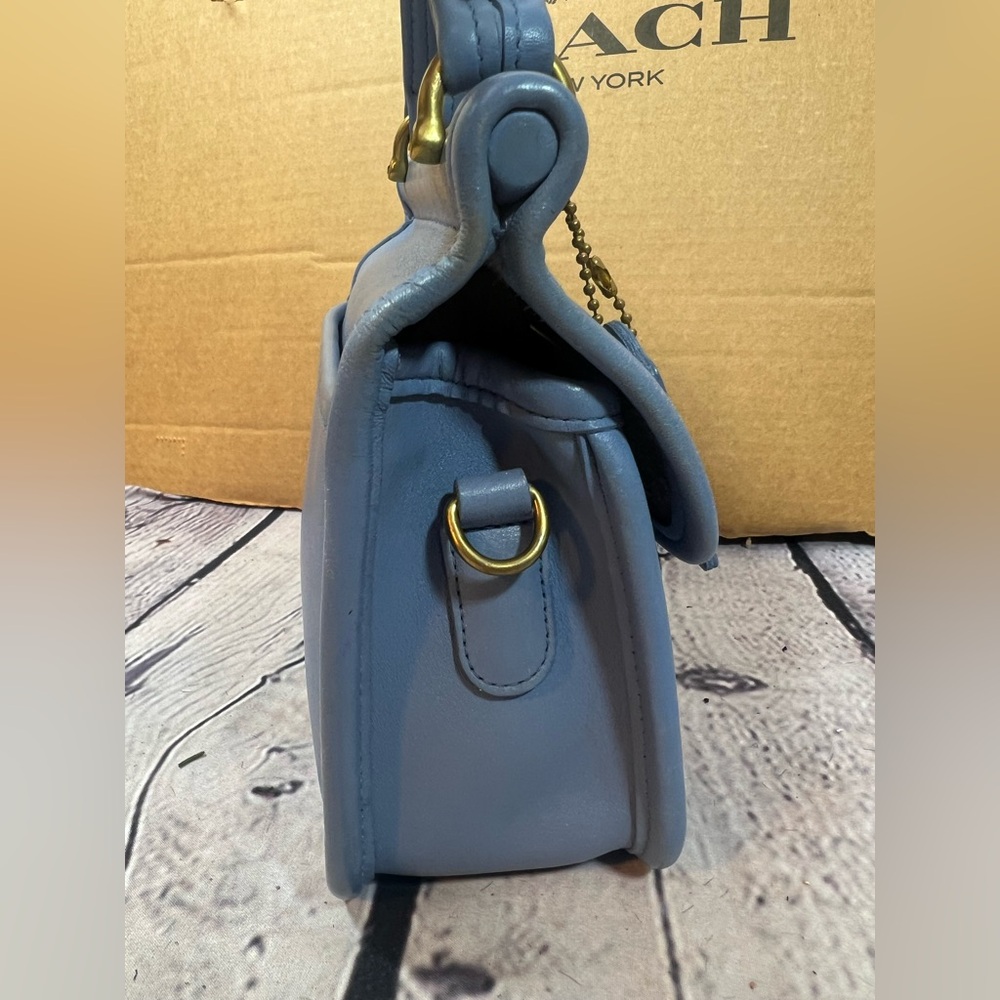 Vintage Coach 9023 Winnie Bag RARE🩵PERIWINKLE BLUE🩵Made in ‘97 Only NICE! - Picture 5 of 14